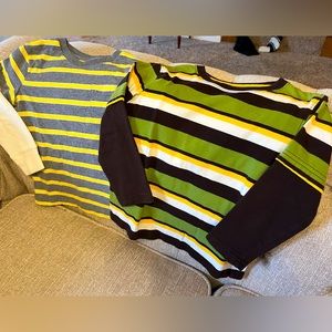 Pair of boys’ size 4 double sleeve Baby Gap and Jumping Beans T shirts.